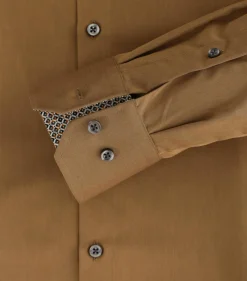 VENTI modern fit overhemd, popeline, okergeel