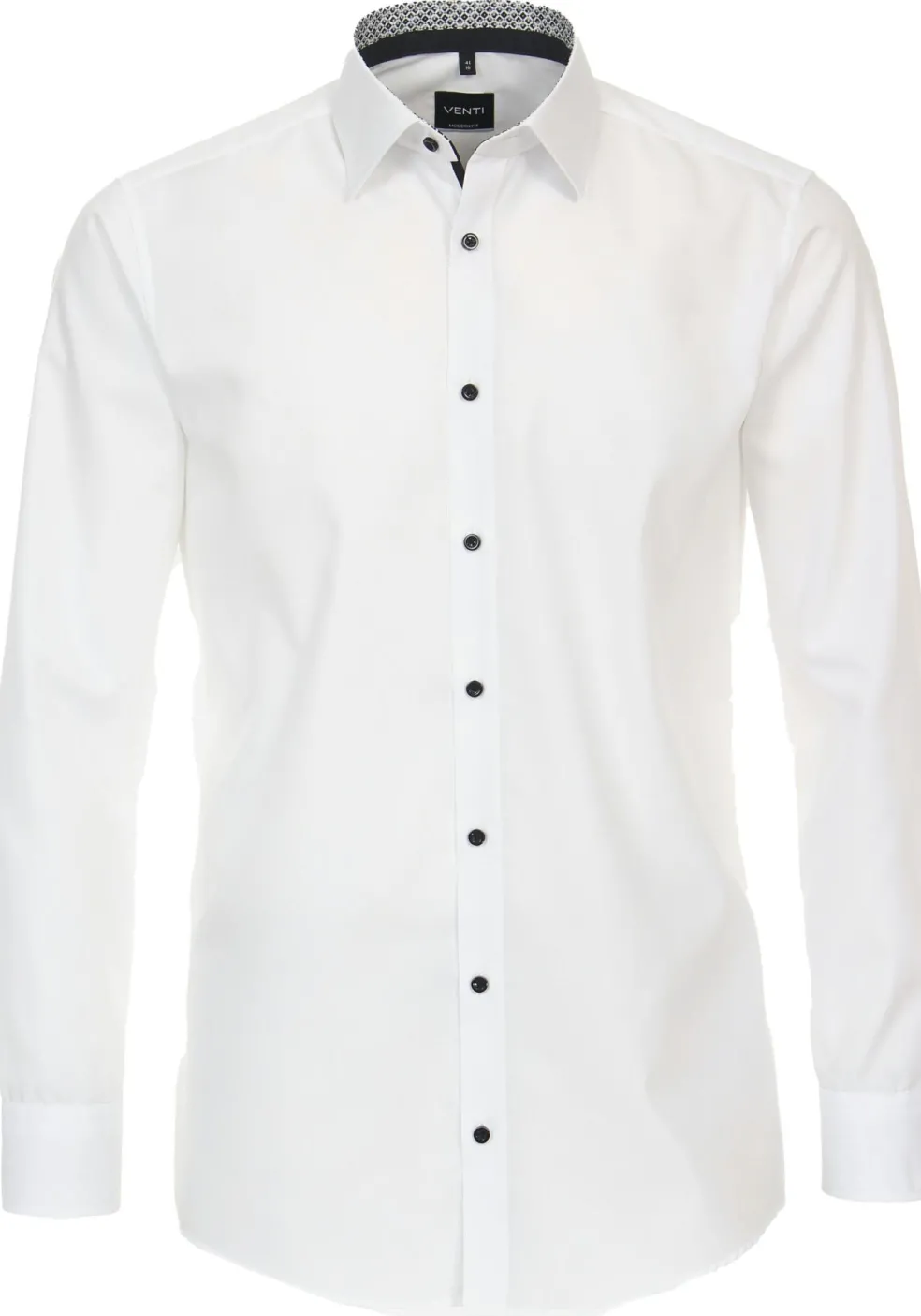 VENTI modern fit overhemd, popeline, wit