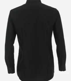 VENTI modern fit overhemd, popeline, zwart