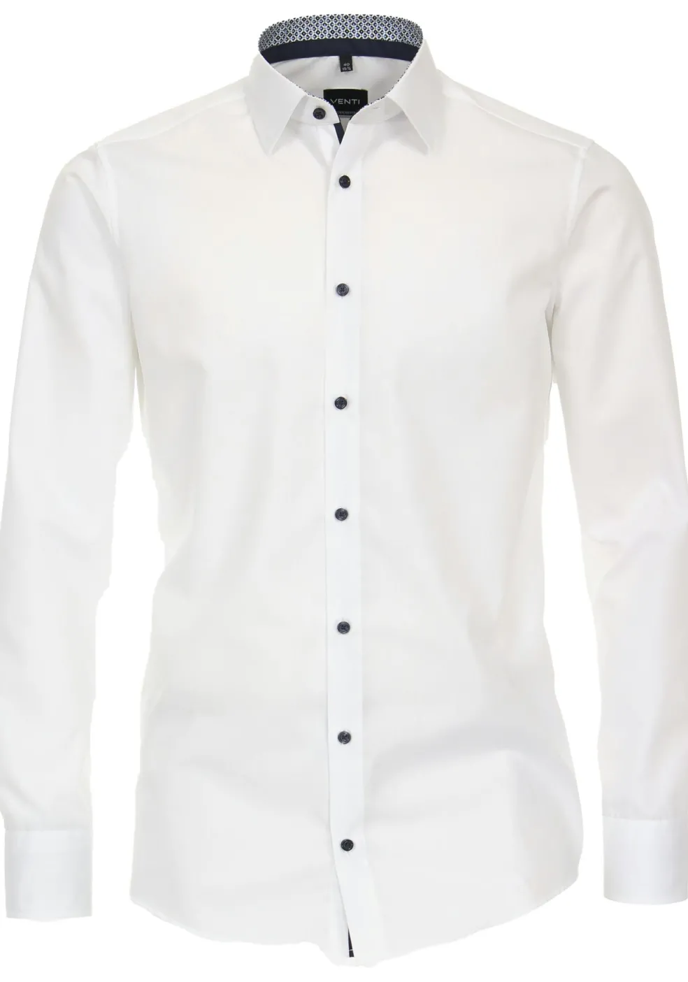 VENTI modern fit overhemd, popeline, wit
