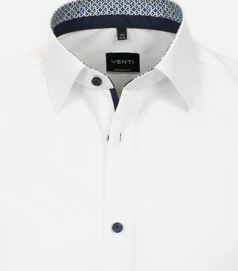 VENTI modern fit overhemd, popeline, wit