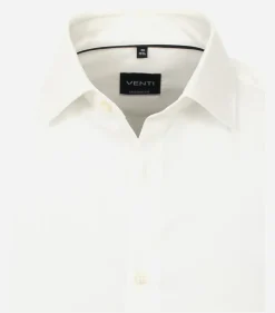 VENTI modern fit overhemd, popeline, beige met dubbele manchet