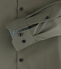VENTI modern fit overhemd, popeline, groen