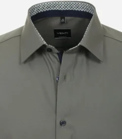 VENTI modern fit overhemd, popeline, groen