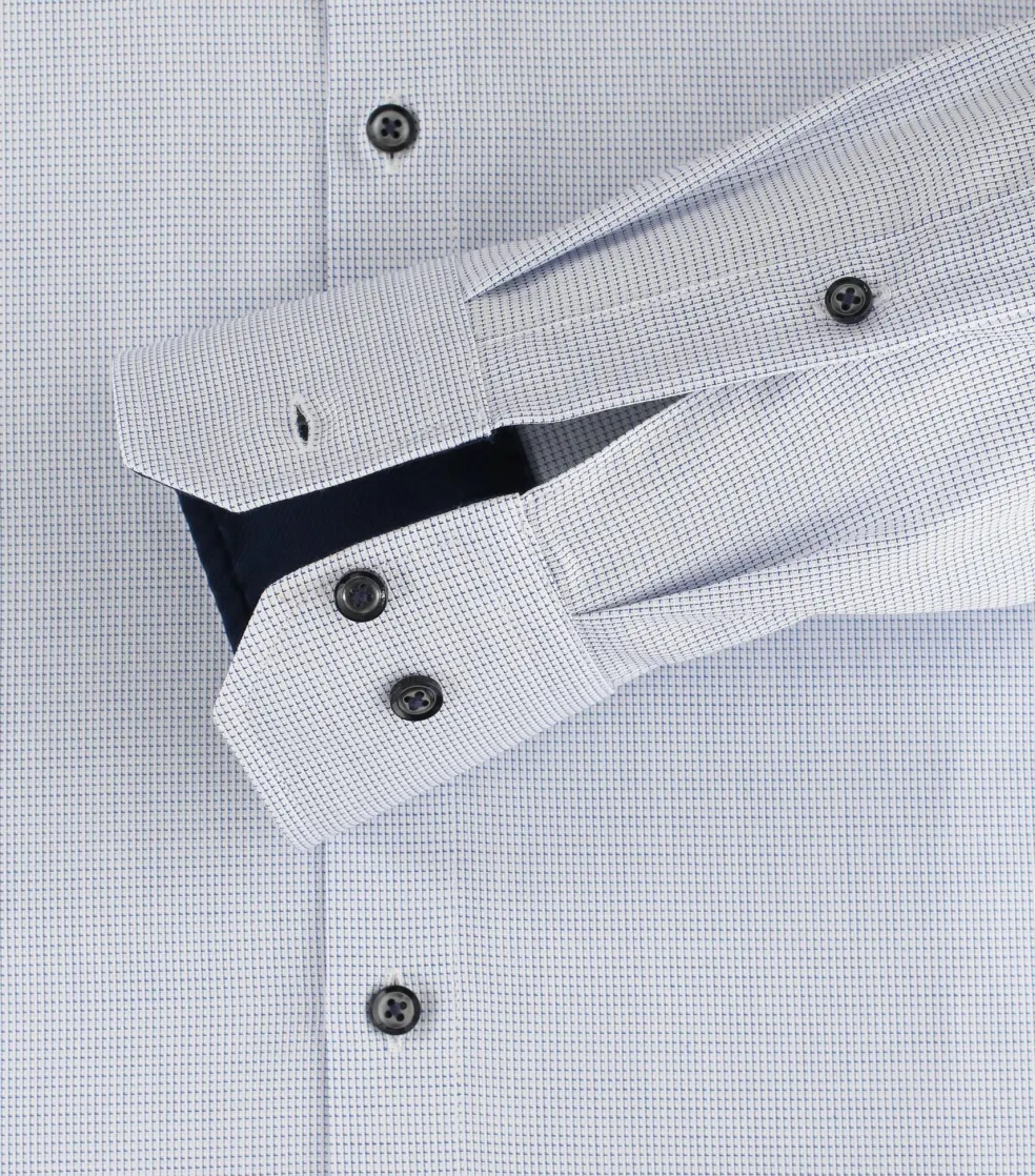 VENTI modern fit overhemd, structuur, blauw
