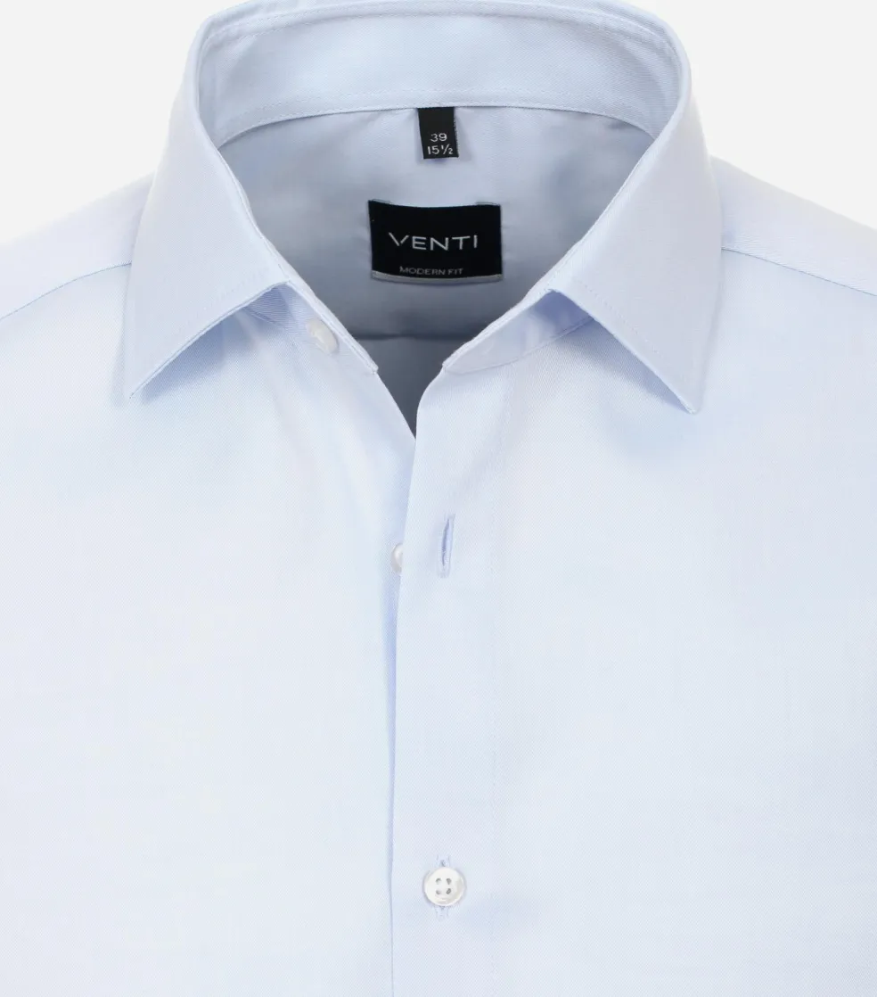 VENTI modern fit overhemd, twill, blauw