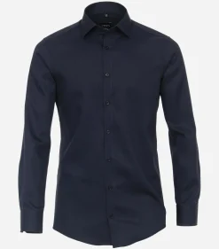 VENTI modern fit overhemd, twill, blauw