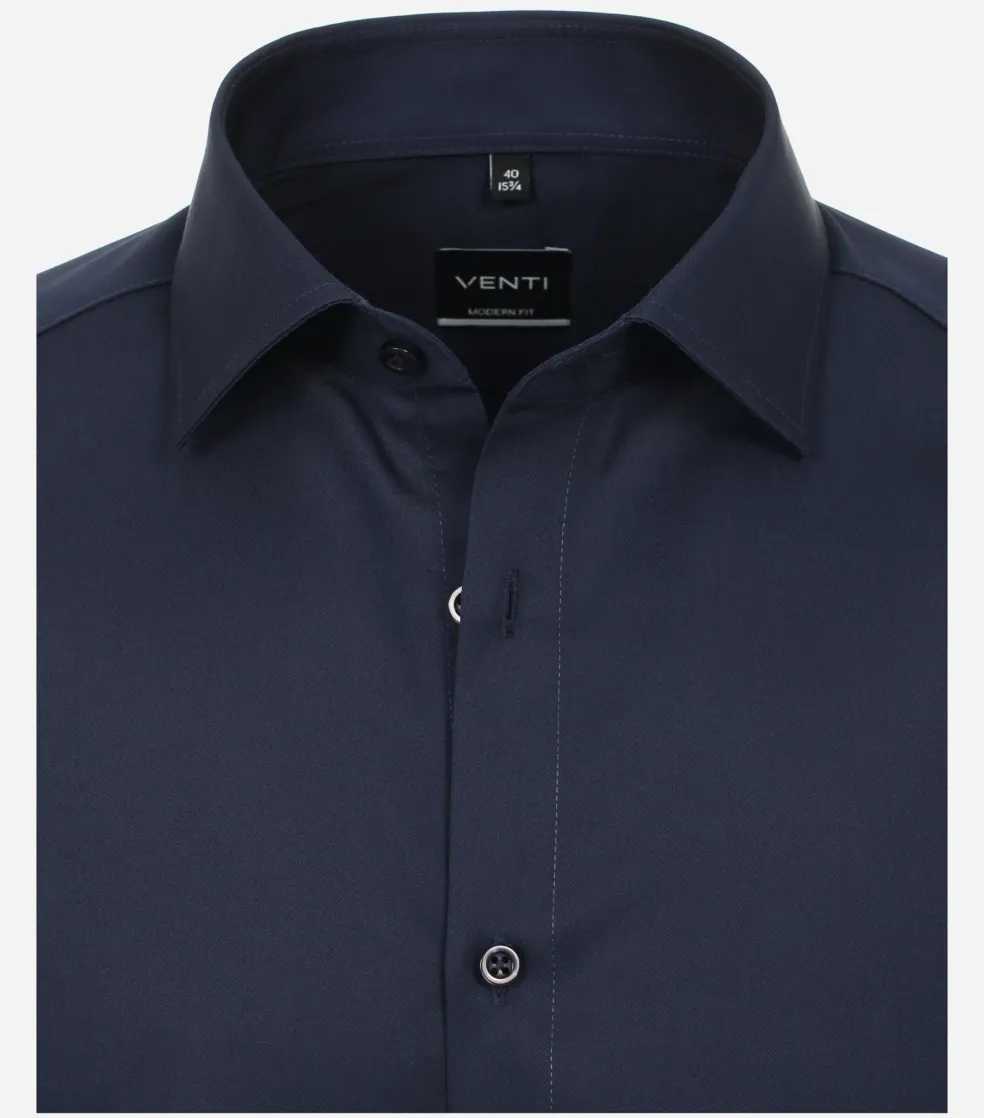 VENTI modern fit overhemd, twill, blauw
