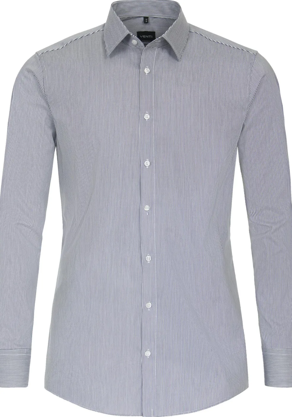 VENTI modern fit overhemd, twill, blauw gestreept