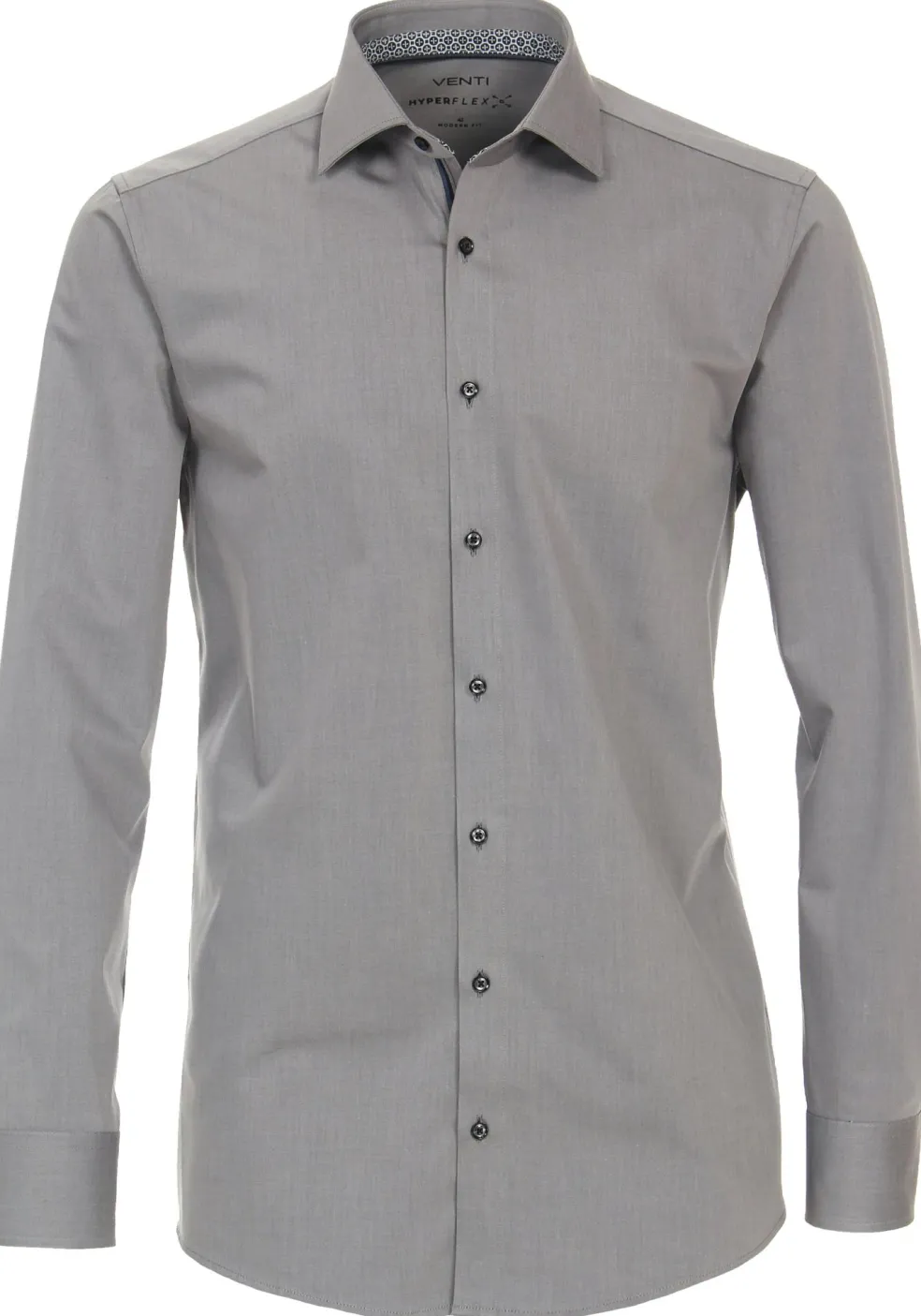 VENTI modern fit overhemd, twill, grijs