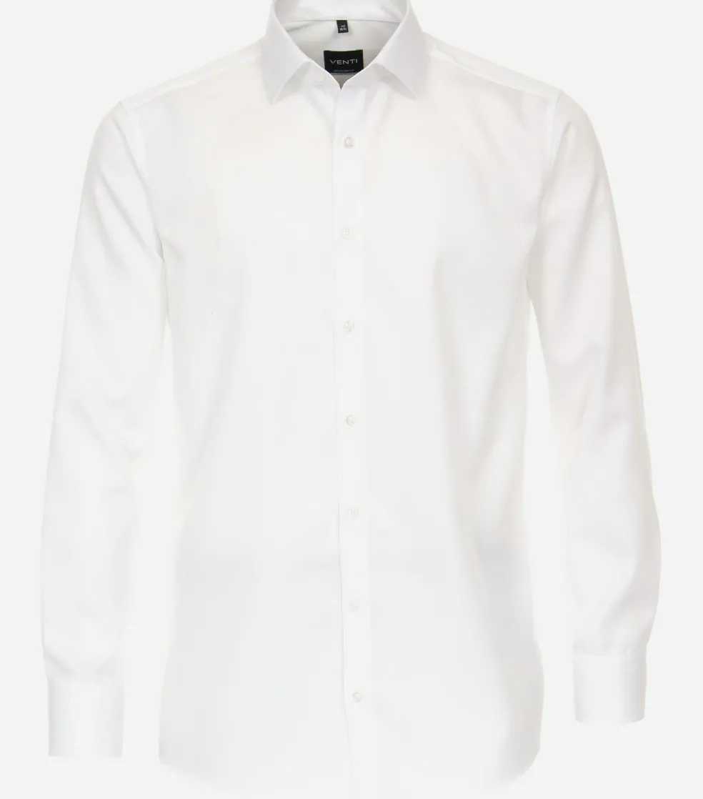 VENTI modern fit overhemd, twill, wit