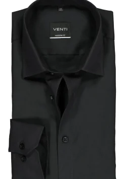 VENTI modern fit overhemd, zwart
