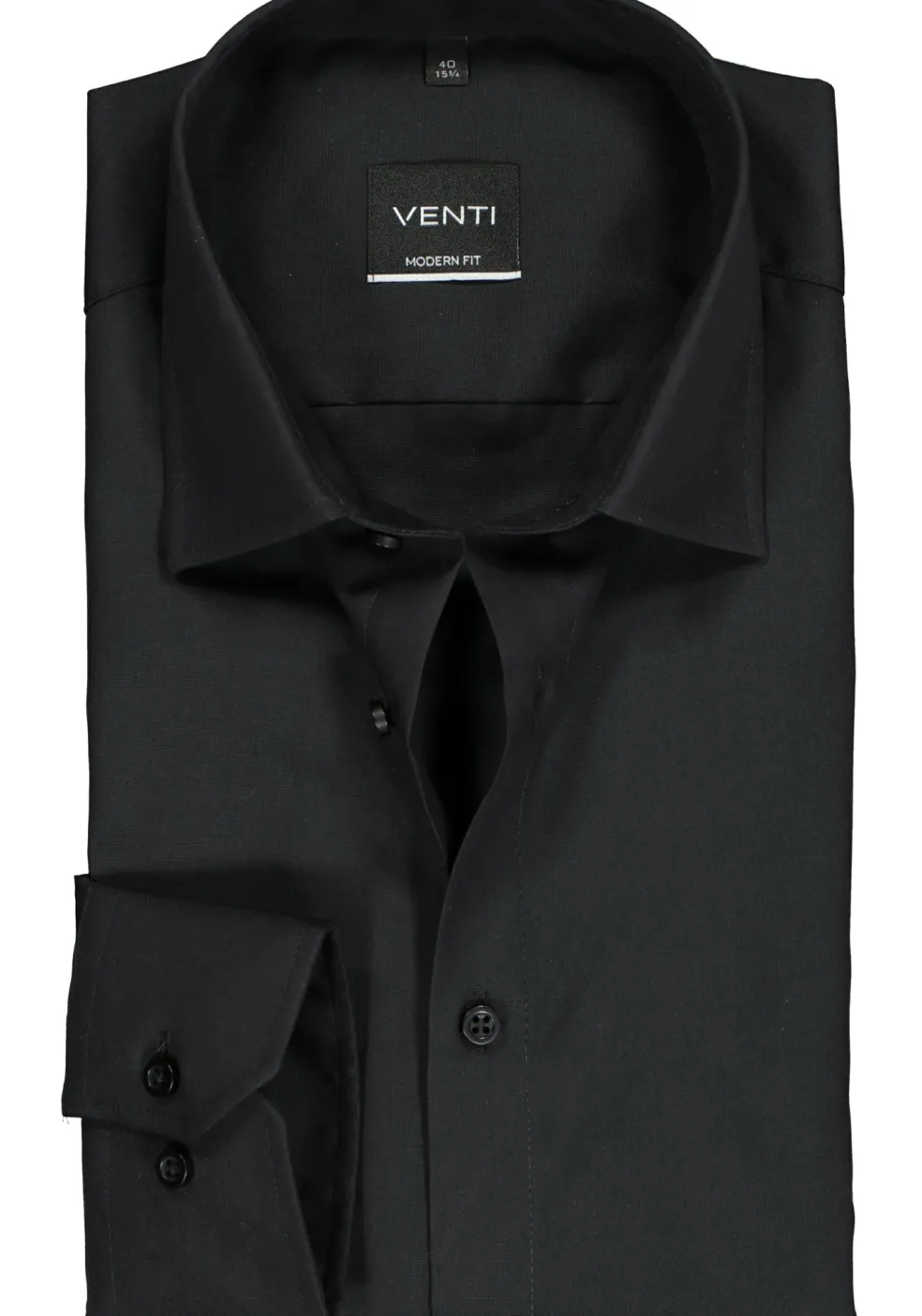 VENTI modern fit overhemd, zwart